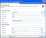 Contact Attributes Window of Email Marketer.